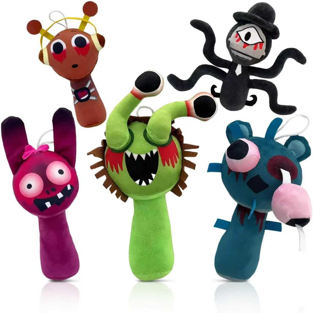 5 Pcs Halloween Plush Toys Horror Fans Soft Stuffed Doll, 8'' Plushies Gifts for Adult, Stuffed Toys Dolls Gifts for Birthday Goodie Bag Fillers Halloween Party Favors | Plushies Gifts for Adult, Stuffed Toys Dolls Gifts for Birthday Goodie Bag Fillers Ha