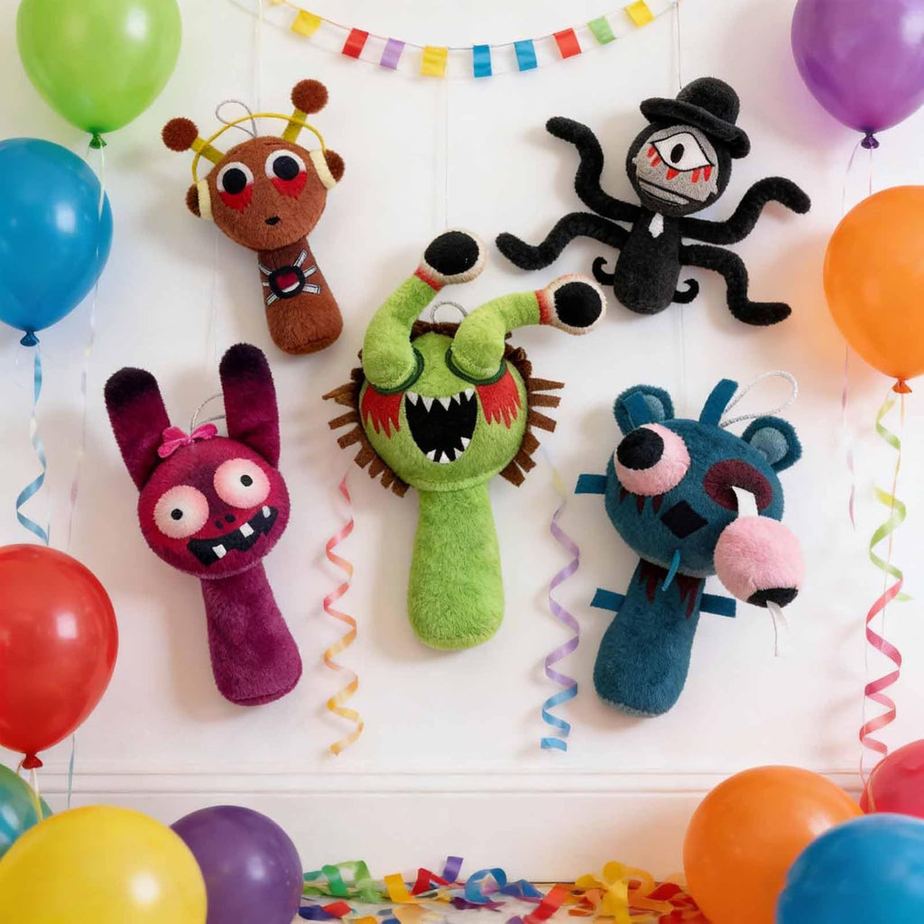 5 Pcs Halloween Plush Toys Horror Fans Soft Stuffed Doll, 8'' Plushies Gifts for Adult, Stuffed Toys Dolls Gifts for Birthday Goodie Bag Fillers Halloween Party Favors | Plushies Gifts for Adult, Stuffed Toys Dolls Gifts for Birthday Goodie Bag Fillers Ha
