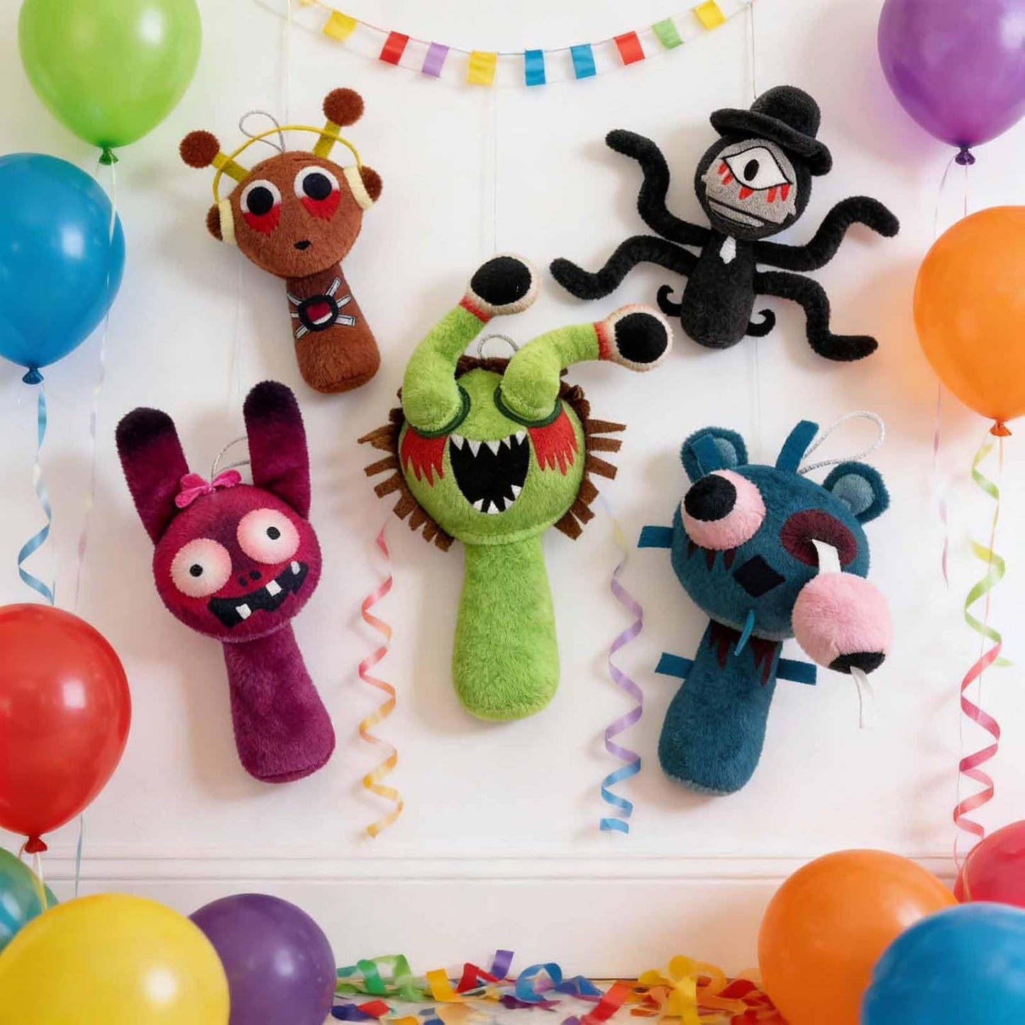 5 Pcs Halloween Plush Toys Horror Fans Soft Stuffed Doll, 8'' Plushies Gifts for Adult, Stuffed Toys Dolls Gifts for Birthday Goodie Bag Fillers Halloween Party Favors | Plushies Gifts for Adult, Stuffed Toys Dolls Gifts for Birthday Goodie Bag Fillers Ha
